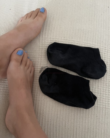 schwaze Sneaker Socken - 24 h getragen