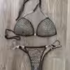 Silver Sparkle Competition Bikini – getragen bei mehreren Bodybuilding-Wettkämpfen