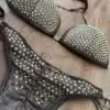 Silver Sparkle Competition Bikini – getragen bei mehreren Bodybuilding-Wettkämpfen