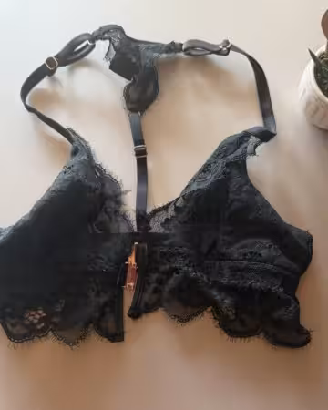 Kategorie getragene Jeans & Hosen kaufen 29 Schwarzer Spitzenbh