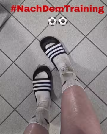 90 Min. Hardcore-Training: Intensiv verschwitzte Fußball-Tennissocken frisch vom Platz! ⚽🧦💦