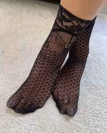Sexy schwarze Spitzensöckchen