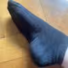 schwarze Sneakersocken - beim Sport getragen